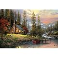 Schmidt Spiele 58455 - Thomas Kinkade, Haus in den Bergen, 500 Teile