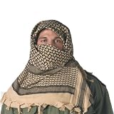 Shemagh Desert Scarf - Tan/Black