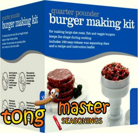 Burger Hamburger Maker / Press + 100 Wax Discs & Seasoning - Quarter Pounder Burger Hamburger Maker / Press + 100 Wax Discs & Seasoning - Quarter Pounder picture