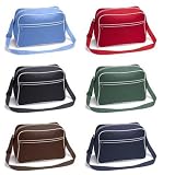 Retro Shoulder Bag im Design der Siebziger, Schultertasche Sporttasche aus Nylon mit Paspelierung in f�nfzehn trendigen Farben von noTrash2003von "Bag Base"