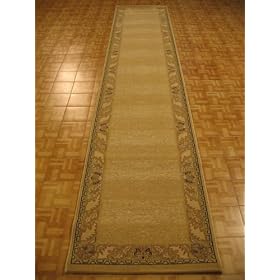 3x12 Cream Persian Meshkabad Runner Rug by Heritage Unlimited