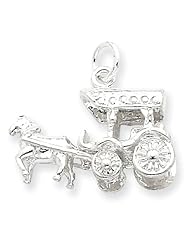 Sterling Silver Horse & Carriage Charm