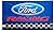 FORD RACING FLAG, 3'x5' Blue w/ Black & White Checkerboard banner