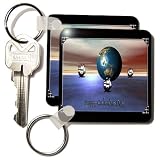 Best Price Beverly Turner Columbus Day Design - Tree Ship Sailing Around the World 3d - Key Chains