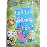 Sponge Bob Schwammkopf Badetuch Duschtuch Strandtuch Spongebob Blauvon "SpongeBob"