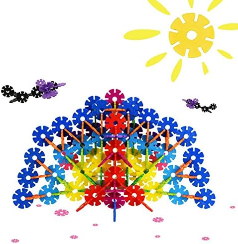 snowflakes gear Flakes 500 Piece Gears Interlocking Plastic Disc Set Building Blocks Educational ChildrensToys | Safe Materials Stem Toy for Kids and Heartfelt Gifts