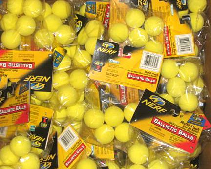70 Nerf Brand BALLISTIC Balls 14 Pack Case