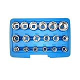 Neiko 18-Piece 3/8-Inch Drive Penta Universal Spline Socket Set - Metric