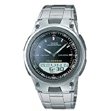 Casio Ana Digi Dual Time Data Bank Watch with World Time, Alarm, Timer and More (WI3054) by Casio