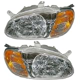 1998-2001 Kia Sephia Headlights Headlamps Head Lights Lamps Pair Set: Left Driver AND... by Aftermarket