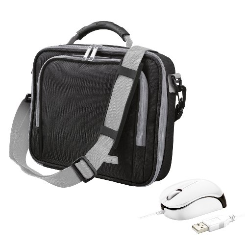Trust Netbook Tasche 25,4 cm (10 Zoll) und Maus schnurgebundene Bundle wei&szlig; / schwarz Preisvergleich
