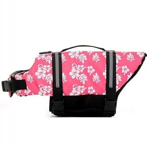 Outward Dog Life Jacket for Dog Safety Vest Dog Jacket Dog Preservers Saver,Pink Flower,XS by Petparty