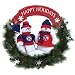 Boston Red Sox Team Snowman Christmas Wreath