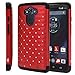 Droid Turbo Case, SGM (TM) Hybrid Gel Rhinestone Bling Armor Defender Case for Motorola Droid Turbo [SGM (TM) Logo] (Red)