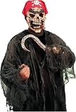 Morris Costumes Pirate Ghoul Teen Detailed Latex Mask W/ Bandana Attached Hook Hands Popular