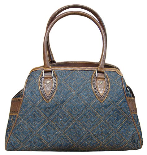 Fendi Blue Denim Topstitched Bag De Jour Handbag 8BN162-YGD-F0EVC