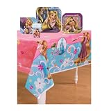 Disney's Tangled Deluxe Party Supplies Pack Including Plates, Cups, Napkins, and Tablecover- 8 Guests