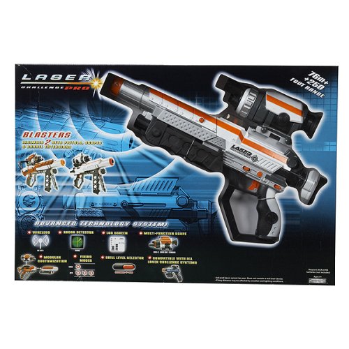 Childrens Toyshop  Toys : Jakks - Laser Challenge P.R.O. Deluxe Blaster 2-Player: 2 Blasters, 2 Scopes & 2 Barrel Extensions
