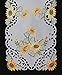 Creative Linens Sunflower Table Runner 15x34 Embroidered Cutwork Dresser Scarf White