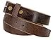 BS304 Genuine Full Grain Vintage Leather Belt Strap with Snaps on 1-1/2