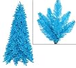 6.5' Pre-Lit Slim Sky Blue Ashley Spruce Christmas Tree - Clear & Blue Lights