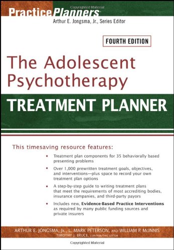The Adolescent Psychotherapy Treatment Planner (PracticePlanners?)