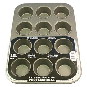 Click here to buy Chicago Metallic Professional Nonstick 12-Cup Muffin Pan by Chicago Metallic.