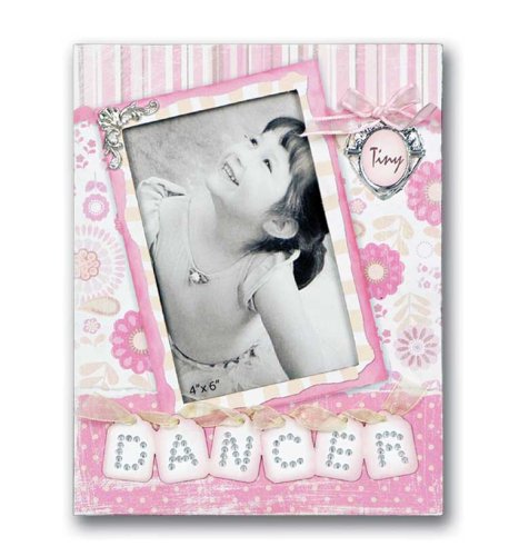 Childrens Toyshop  Toys : "Tiny Dancer" Handcrafted Girls Pink Scrapbook Picture Frame for 4"x6" Photo- Gift for Dance Recitals, Dancers, Ballet, Ballerinas, Girls