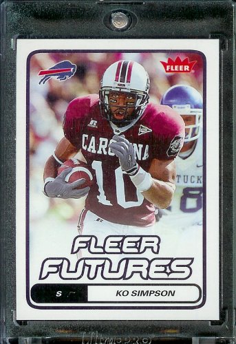2006 Fleer Ko Simpson Buffalo Bills Football Rookie Card #159 - Mint Condition- Shipped In Protective Screwdown Case!