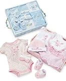 Baby Essentials Baby Boy or Baby Girl 10-Piece Layette Wooden Box Set