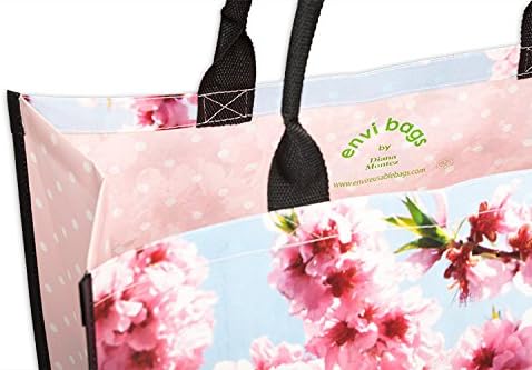 Pattern:Pink Blossoms and pale polka dots Reusable Shopping Bag