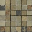 2x2 Indian Autumn Tumbled Slate Mosaic Tiles for Backsplash, Shower Walls, Bathroom Floors, Jacuzzi, Swiming Pools