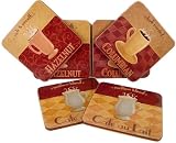 Coffee Daily Grind Boxed set of 6 coasters hardboard and cork
