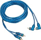 GSI GTP20 RCA 2 Channel Twisted Pair Audio Cable with Aluminum Shield, Gold Plated RCA Connector (20 ft , Blue)