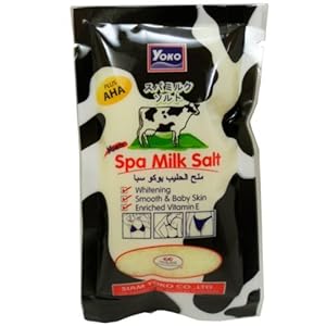 Spa Milk Salt Whitening Enriched Vitamin E , AHA Body Skin Care Net Wt 50 G ( 1.76 Oz) Yoko Brand X 2 Bags