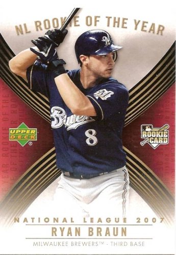 2007 Upper Deck UD MLB NL Rookie of the Year #ROY-NL Ryan Braun (RC) - Milwaukee Brewers - Rookie Baseball Card