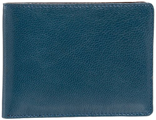 Tusk Mens Leonardo ID Billfold PO-105 Wallet,Blue/Chocolate,One Size