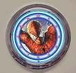 Spiderman Neon Clock (Wide View)