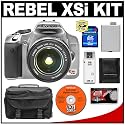 Canon EOS Digital Rebel XSi 12.2-Megapixel SLR Camera & Canon EFS 18-55mm f/3.5-5.6 IS Zoom Lens + 4GB SD Memory Card + LP-E5 Battery + Case + Cameta Bonus Accessory Kit