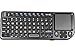 Portable 2.4GHz Mini Wireless Keyboard Handheld Rechargeable Keyboard Touchpad for Laptops Notebooks Computer IPTV Car PC Wii PS3 HTPC (Black)