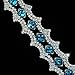 Seasofbeauty Blue Zircon Resin Clear Glass Rhinestone Sewing Costume Wedding Silver Trim 1 Yards