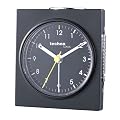 Smart Effects Technoline Geneva Q Black Quartz Alarm Clock with snooze and light, crescendo alarm and silent movement