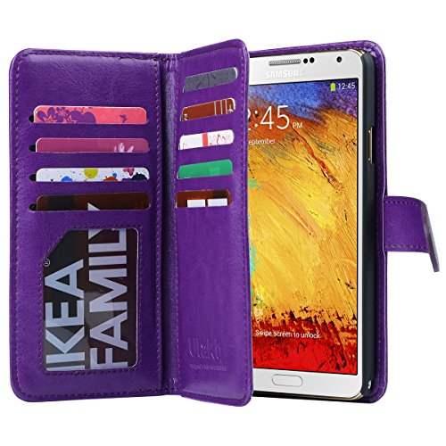Note 3 case, galaxy note 3 case -ulak multi card slots series pu …