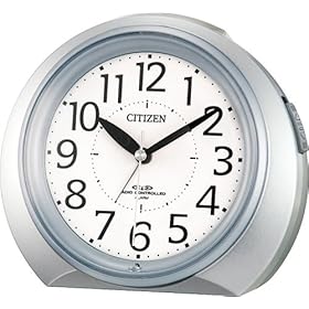 【クリックで詳細表示】CITIZEN (シチズン) 目覚し時計 ネムリーナR05 電波時計 4RLA05-019 シルバーメタリック色