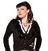 Lucky 13 Tonight Cardigan Elegant Black Feather adorned Pin Up Cardigan in retro Pin Up Girl Style SM - XXL