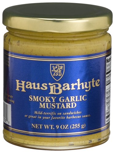 Haus Barhyte Mustards Smoky Garlic Mustard, 9-Ounce Jars (Pack of 12) by Haus Barhyte Mustards