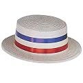 Skimmer Hat with Striped Band Set of 6