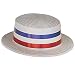 Skimmer Hat with Striped Band Set of 6