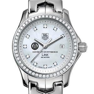 University of Pittsburgh TAG Heuer Watch - Women's Link with Diamond