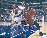 Brandon Jennings Autographed/Hand Signed 8x10 Photo (Milwaukee Bucks) JSA